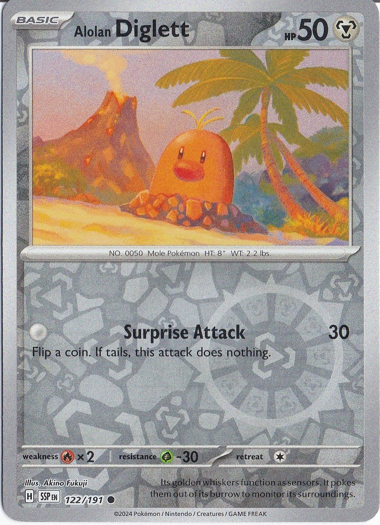 Alolan Diglett (Reverse Holo) 122/191