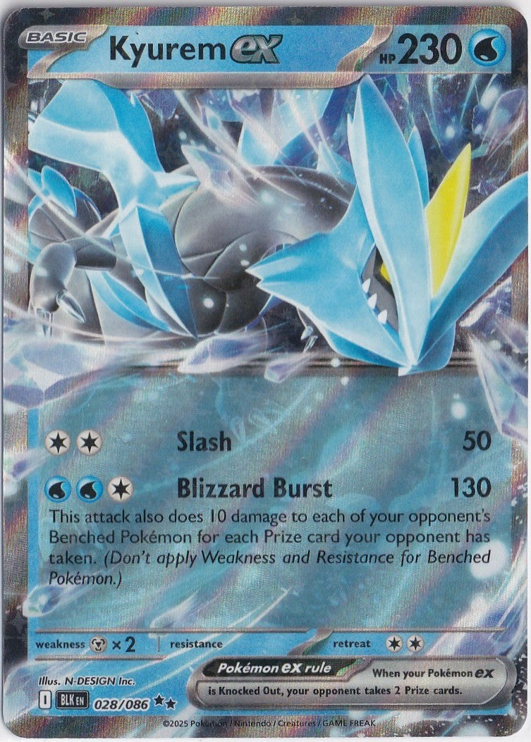 Kyurem ex 028/086 Sv: Black Bolt Holo