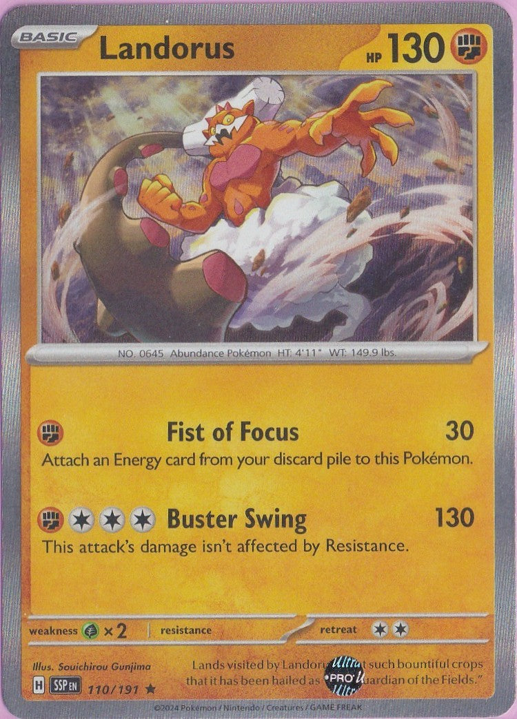 Landorus 110/191 Sv08: Surging Sparks Holo