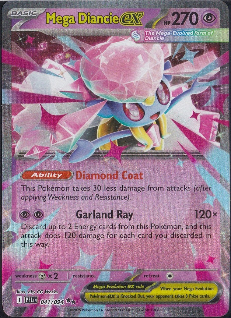 Mega Diancie ex 041/094 Me02: Phantasmal Flames Holo