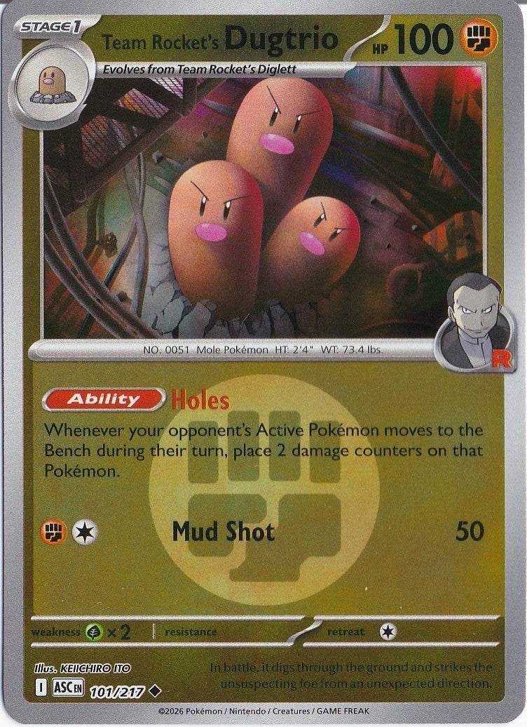 Team Rocket's Dugtrio 101/217