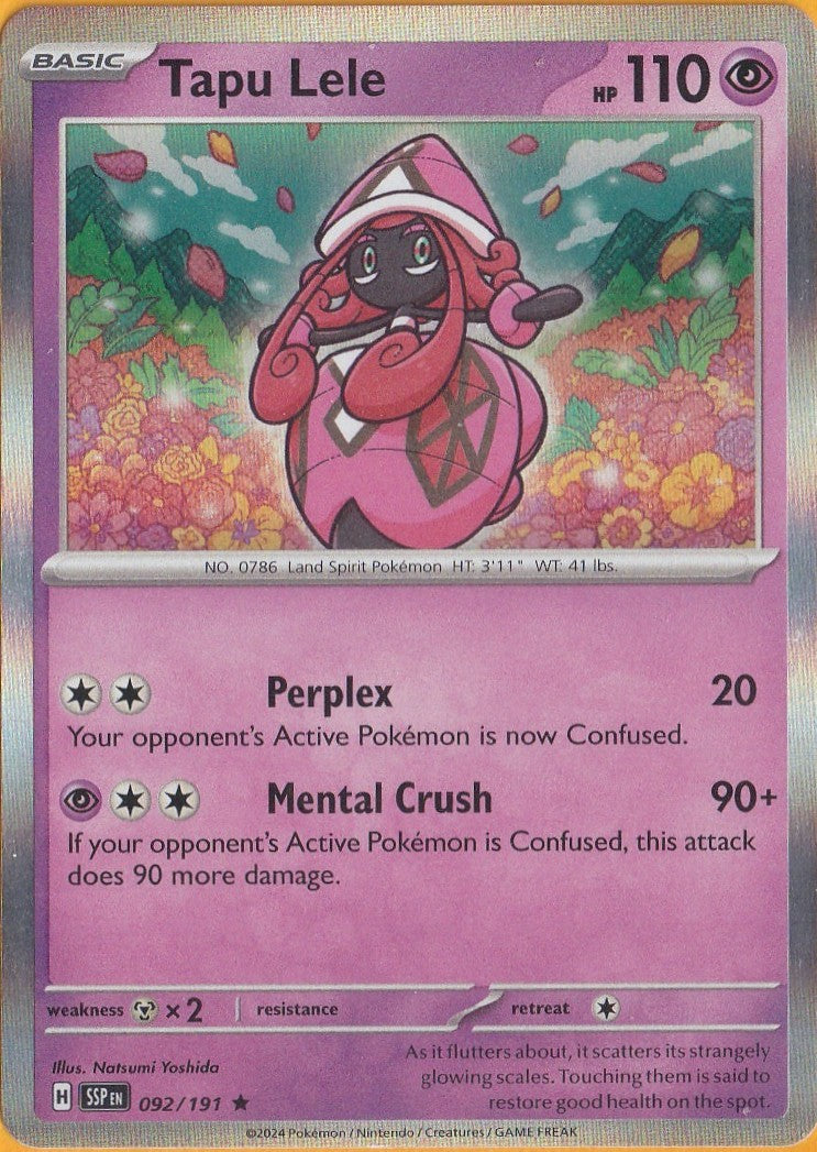 Tapu Lele 092/191 Sv08: Surging Sparks Holo