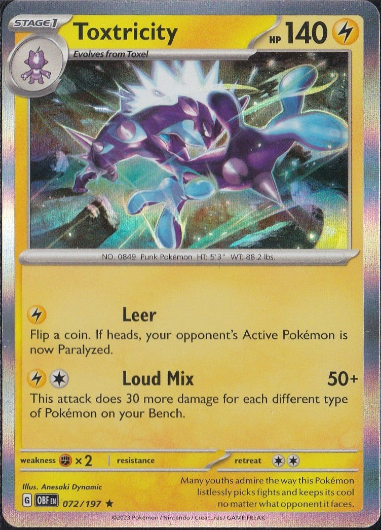 Toxtricity 072/197 Sv03: Obsidian Flames Holo