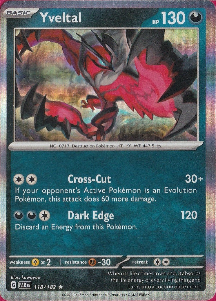 Yveltal 118/182 Sv04: Paradox Rift Holo